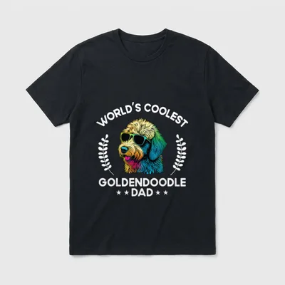 World's Coolest Dog Dad Papa Goldendoodle T-Shirt – Klassisches T-Shirt in Schwarz
