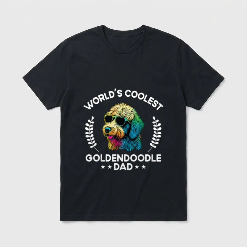 World's Coolest Dog Dad Papa Goldendoodle T-Shirt – Klassisches T-Shirt in Schwarz