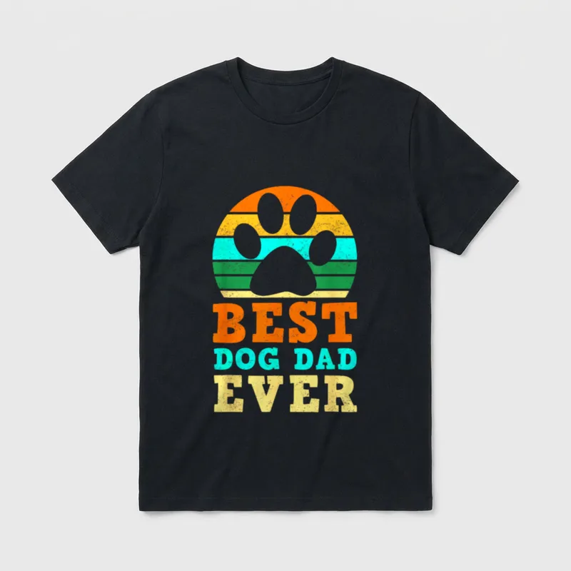 Best Dog Dad Ever T-Shirt 0078 – Klassisches T-Shirt in Schwarz