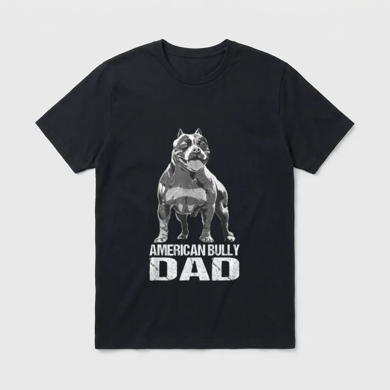 American Bully Dad Hund T-Shirt – Klassisches T-Shirt in Schwarz