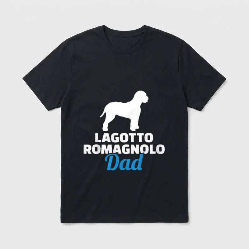 Lagotto Romagnolo Papa T-Shirt – Klassisches T-Shirt in Schwarz