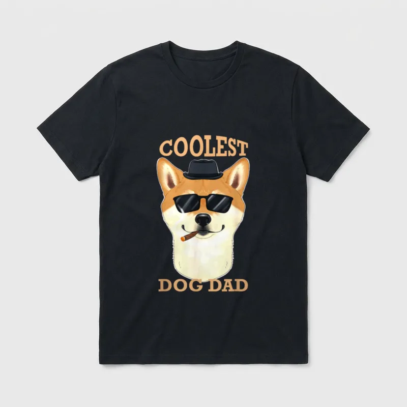 Coolster Hundepapa I Shiba T-Shirt – Klassisches T-Shirt in Schwarz