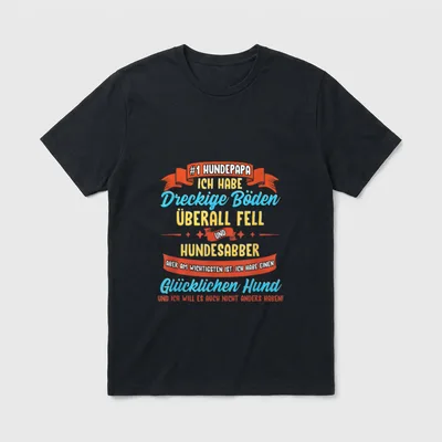 Bester Hundepapa Hund Spruch T-Shirt – Klassisches T-Shirt in Schwarz