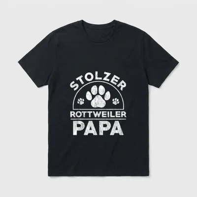 Stolzer Rottweiler Papa Hundepapa T-Shirt – Klassisches T-Shirt in Schwarz