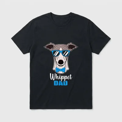 Lustiges Hunde Papa Herrchen Whippet T-Shirt – Klassisches T-Shirt in Schwarz