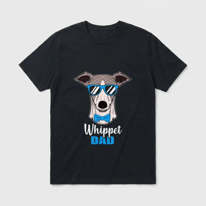 Lustiges Hunde Papa Herrchen Whippet T-Shirt – Klassisches T-Shirt in Schwarz