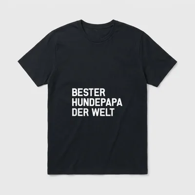 Bester Hundepapa Der Welt T-Shirt – Klassisches T-Shirt in Schwarz
