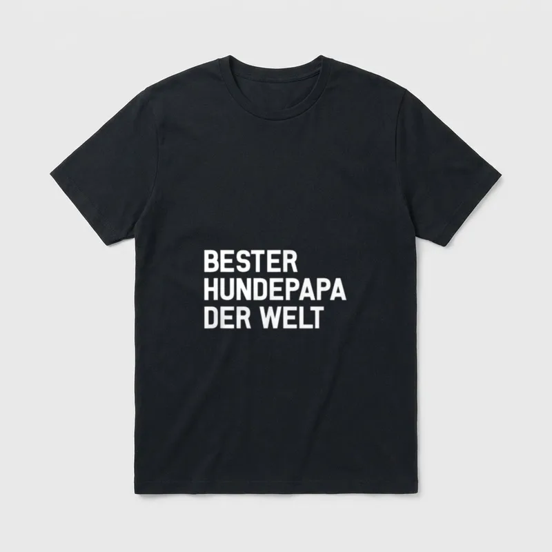 Bester Hundepapa Der Welt T-Shirt – Klassisches T-Shirt in Schwarz