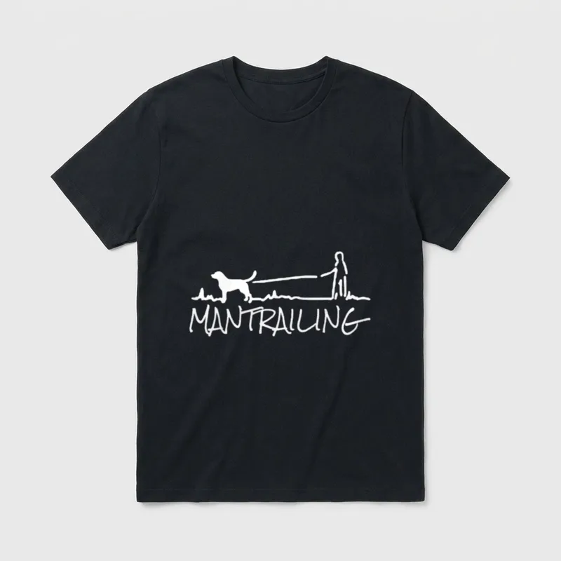 Suchhund Findehund Mantrailing Hund T-Shirt 0004 – Klassisches T-Shirt in Schwarz