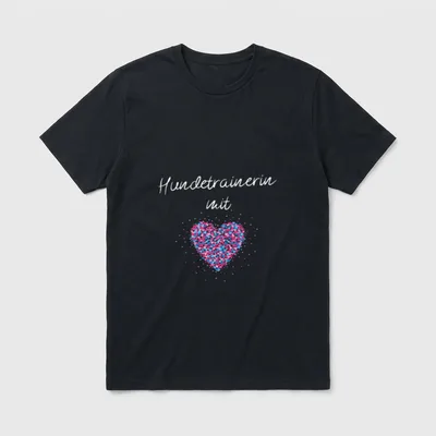 Hundetrainerin mit Herz Hund T-Shirt – Klassisches T-Shirt in Schwarz