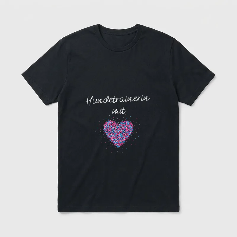 Hundetrainerin mit Herz Hund T-Shirt – Klassisches T-Shirt in Schwarz