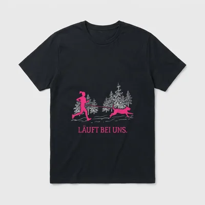 Läuft bei uns Hundesport T-Shirt – Klassisches T-Shirt in Schwarz