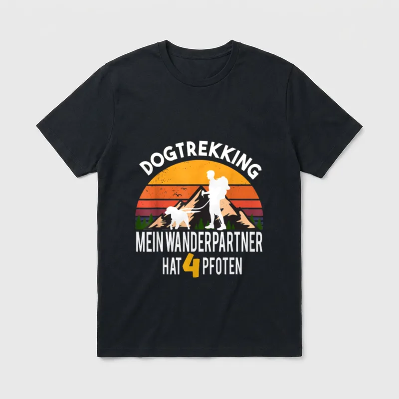 Dogtrekking Zughundesport Hundesport Canicross T-Shirt – Klassisches T-Shirt in Schwarz