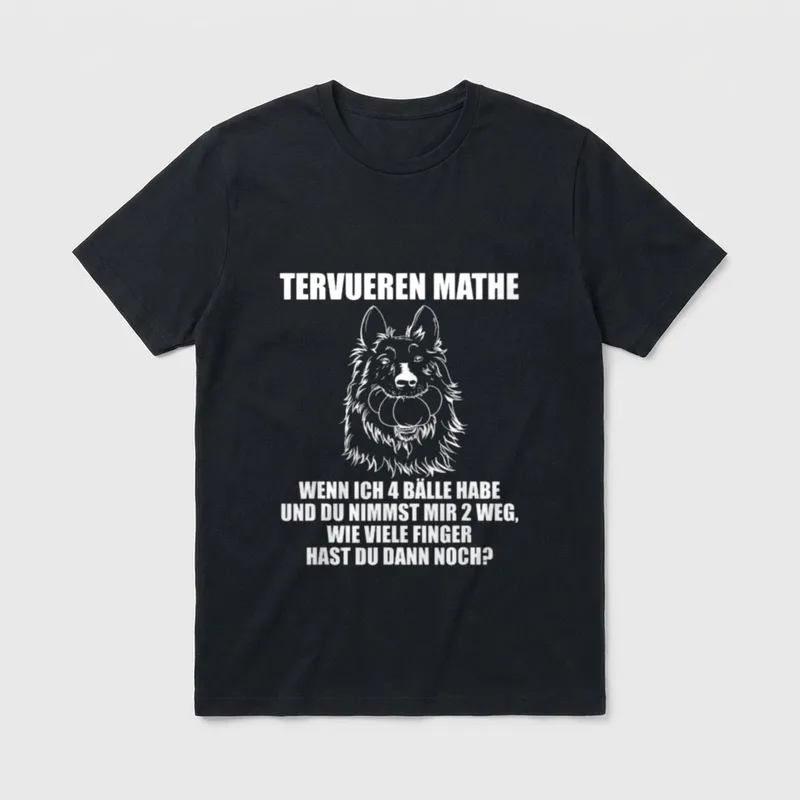 Belgian Tervueren Mathe T-Shirt – Klassisches T-Shirt in Schwarz