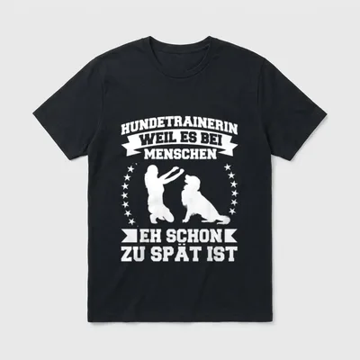 Hundetrainer Ausbildung Hundeerziehung Anfänger T-Shirt – Klassisches T-Shirt in Schwarz