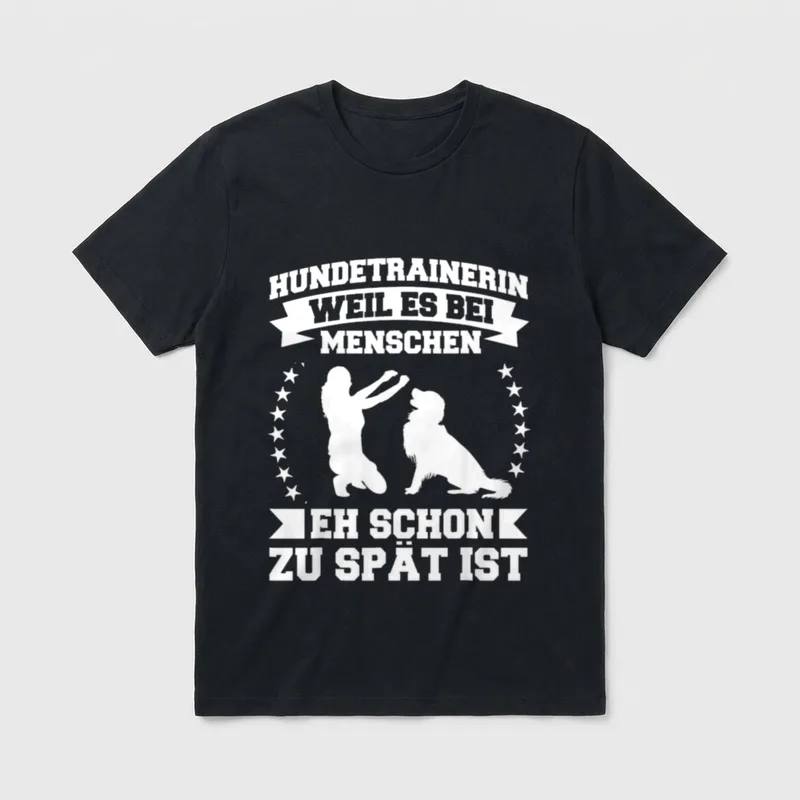 Hundetrainer Ausbildung Hundeerziehung Anfänger T-Shirt – Klassisches T-Shirt in Schwarz