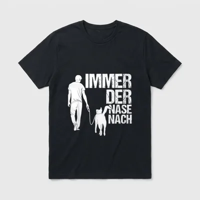 Immer Der Nase Nach T-Shirt – Klassisches T-Shirt in Schwarz