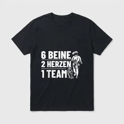 Zughundesport Canicross Hundesport Kleidung T-Shirt – Klassisches T-Shirt in Schwarz