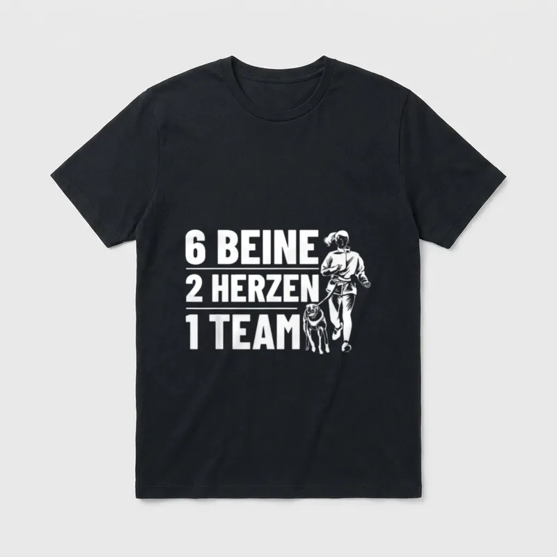 Zughundesport Canicross Hundesport Kleidung T-Shirt – Klassisches T-Shirt in Schwarz