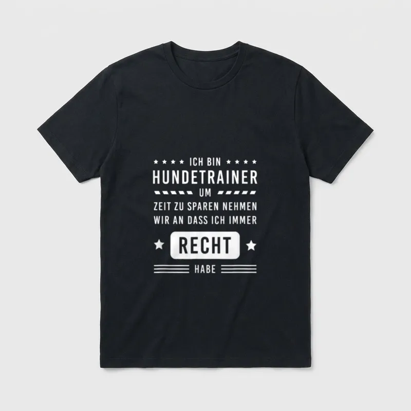 Hundetrainer Spruch I Hundetrainerausbildung T-Shirt – Klassisches T-Shirt in Schwarz