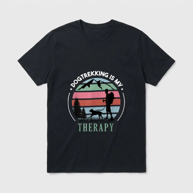 Dogtrekking Zughundesport Hundesport Canicross T-Shirt 0067 – Klassisches T-Shirt in Schwarz