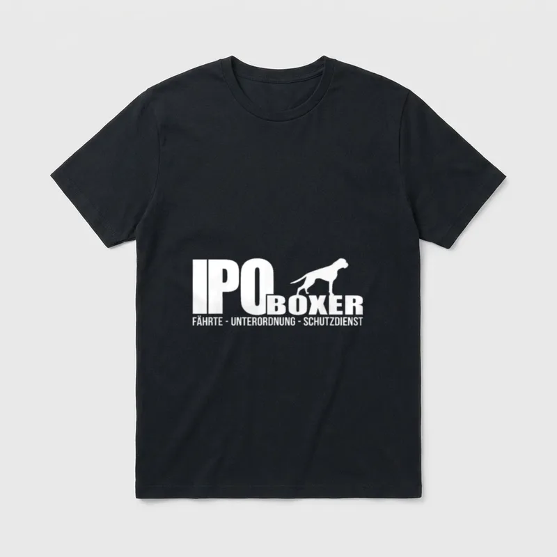 Boxer Hund Hunde IPO T-Shirt – Klassisches T-Shirt in Schwarz