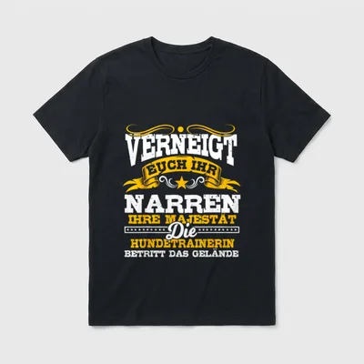 Hundetrainerin Betritt Gelände Hundetraining T-Shirt – Klassisches T-Shirt in Schwarz