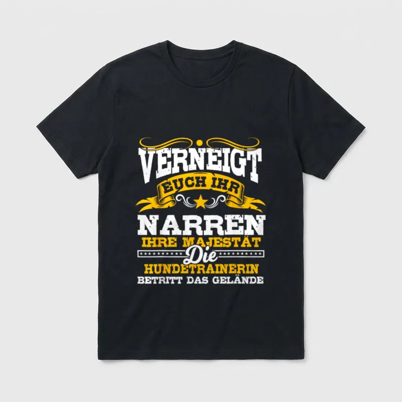 Hundetrainerin Betritt Gelände Hundetraining T-Shirt – Klassisches T-Shirt in Schwarz