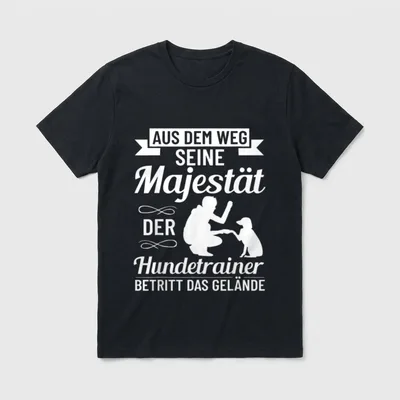 Hundetrainer Ausbildung Hundeerziehung Anfänger T-Shirt 0076 – Klassisches T-Shirt in Schwarz