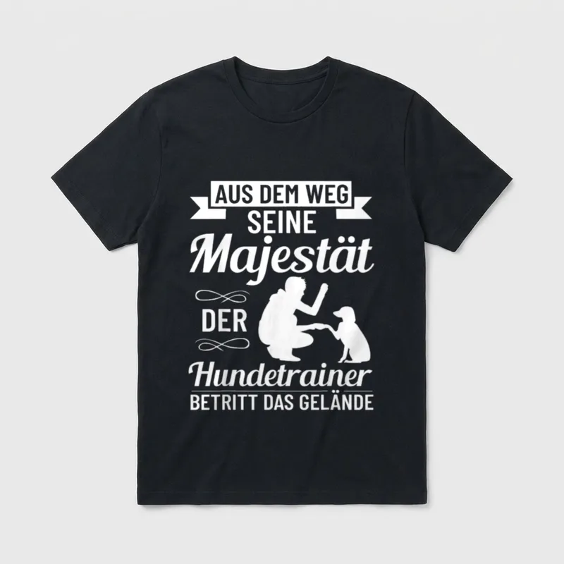 Hundetrainer Ausbildung Hundeerziehung Anfänger T-Shirt 0076 – Klassisches T-Shirt in Schwarz