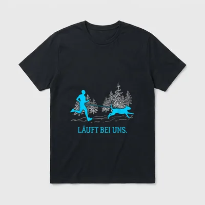 Läuft bei uns Hundesport Zughundesport T-Shirt – Klassisches T-Shirt in Schwarz