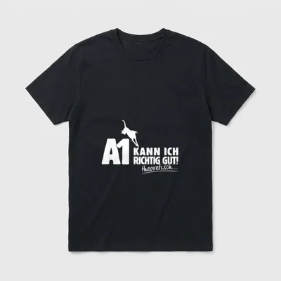 Hundesport Agility Turnier A1 T-Shirt – A1 Sprung Silhouette Hund theoretisch Druck – Klassisches T-Shirt in Schwarz