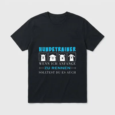 Hundetrainer auf Hundeplatz T-Shirt – Klassisches T-Shirt in Schwarz