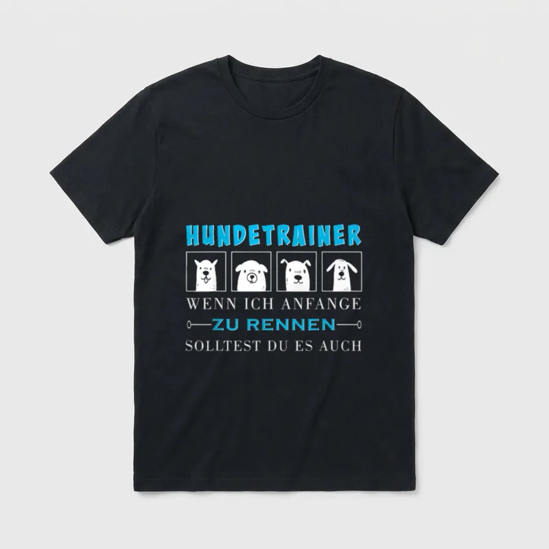 Hundetrainer auf Hundeplatz T-Shirt – Klassisches T-Shirt in Schwarz