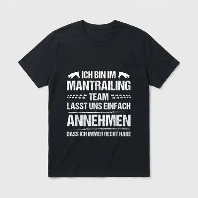 Mantrailing Team Rettungshund Mantrailer T-Shirt – Klassisches T-Shirt in Schwarz