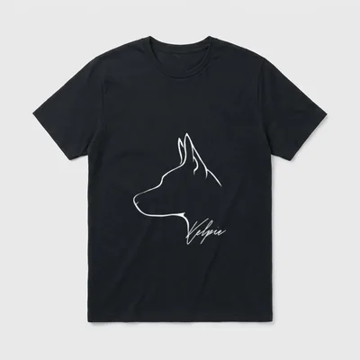 Kelpie im Profil Hunde T-Shirt – Klassisches T-Shirt in Schwarz