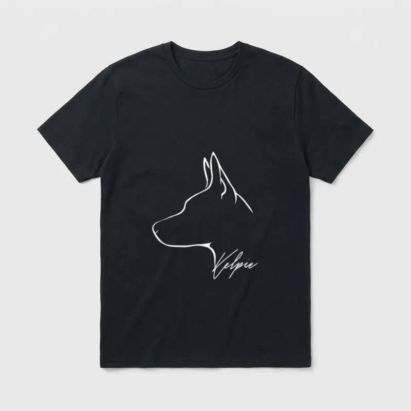 Kelpie im Profil Hunde T-Shirt – Klassisches T-Shirt in Schwarz