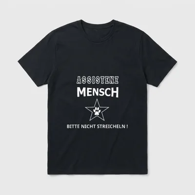 lustiger Assistenz Hund Rettungshund T-Shirt – Klassisches T-Shirt in Schwarz