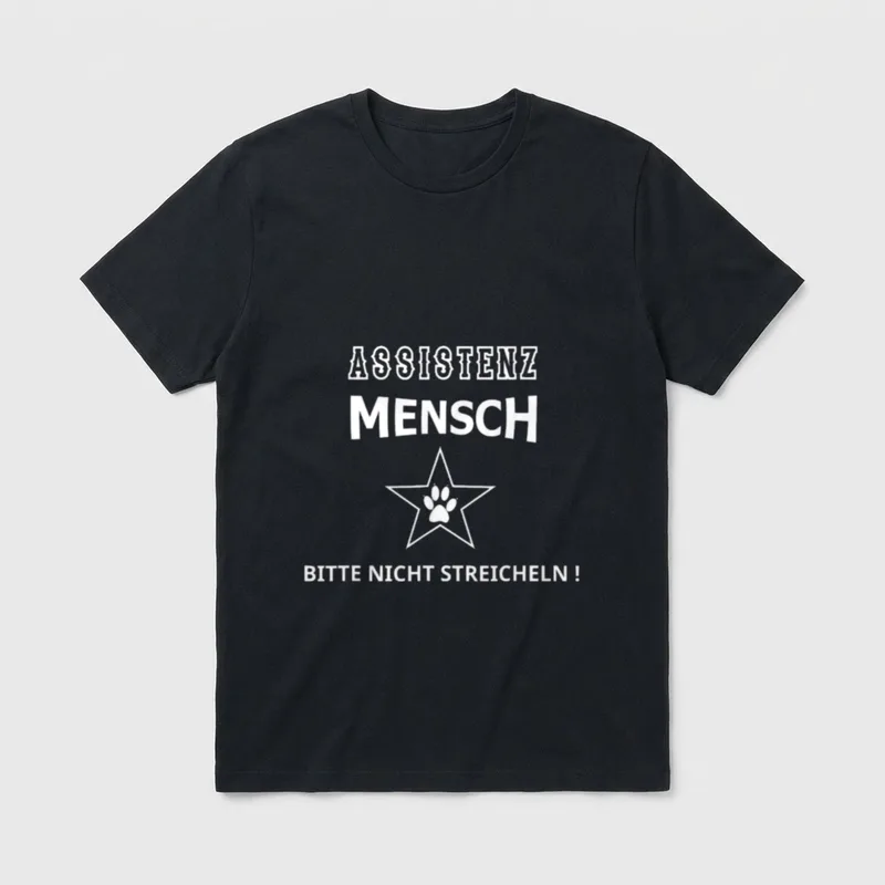 lustiger Assistenz Hund Rettungshund T-Shirt – Klassisches T-Shirt in Schwarz