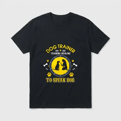 Hundetrainer Menschen beibringen Hund T-Shirt – Klassisches T-Shirt in Schwarz