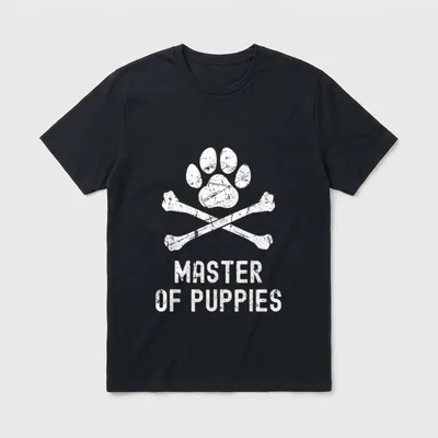 Hunde Herrchen Spruch Welpen T-Shirt – Klassisches T-Shirt in Schwarz