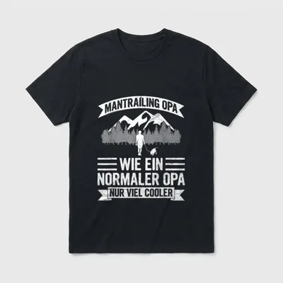 Mantrailing Opa Wie T-Shirt – Klassisches T-Shirt in Schwarz