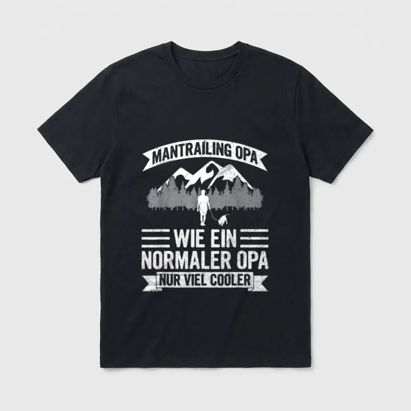 Mantrailing Opa Wie T-Shirt – Klassisches T-Shirt in Schwarz
