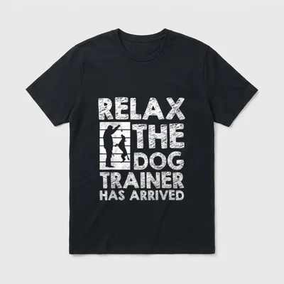 Trainer Hundeschule Hundetraining Hund T-Shirt 0105 – Klassisches T-Shirt in Schwarz