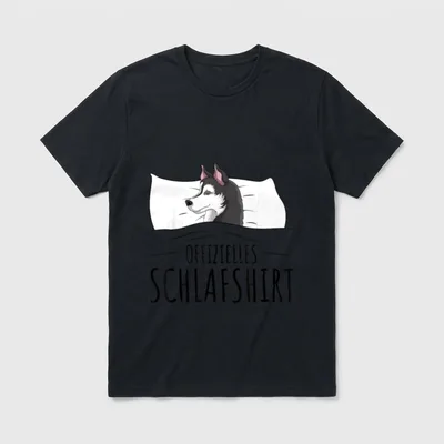 Offizielles Schlafshirt Husky Hund T-Shirt – Klassisches T-Shirt in Schwarz