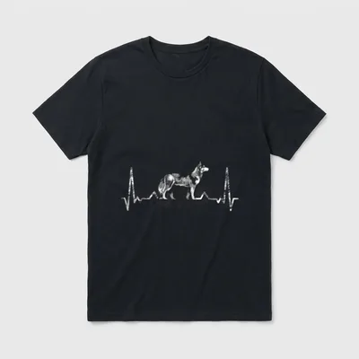 Hundebesitzer Sibirischer Schlittenhund Herzschlag T-Shirt – Klassisches T-Shirt in Schwarz