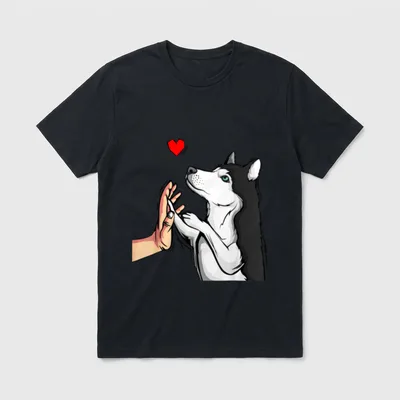 Husky Liebe Hunde Frauchen T-Shirt – Klassisches T-Shirt in Schwarz