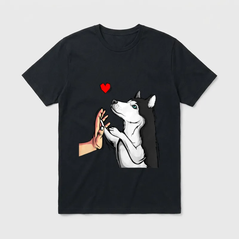 Husky Liebe Hunde Frauchen T-Shirt – Klassisches T-Shirt in Schwarz
