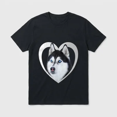 Husky Husky Hund Husky T-Shirt – Klassisches T-Shirt in Schwarz