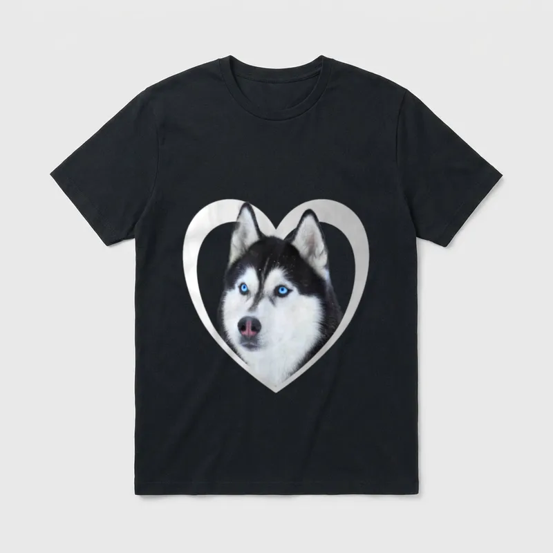 Husky Husky Hund Husky T-Shirt – Klassisches T-Shirt in Schwarz
